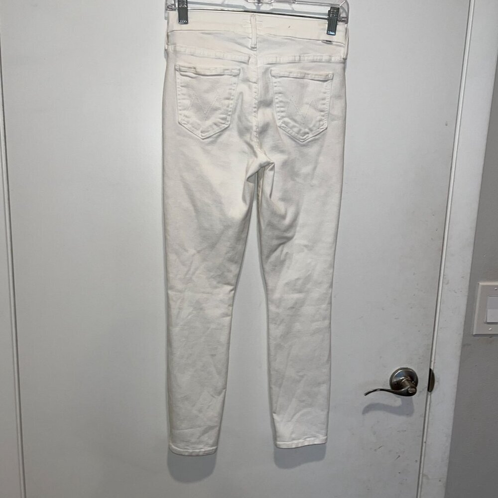 Mother The Looker Crop Jeans White Sz 35 Womens - Picture 5 of 13
